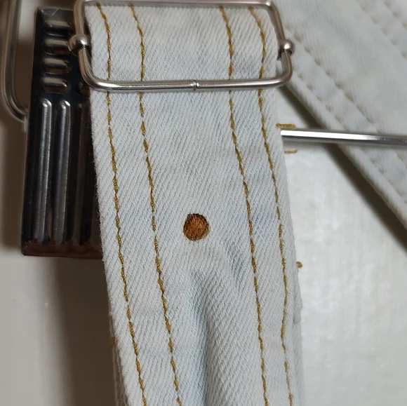 Jeans Light Blue Bleached Denim Overalls - Picture 5 of 13